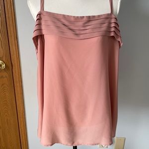 TORRID 2/2X Dusty Pink Georgette Pleated Cami